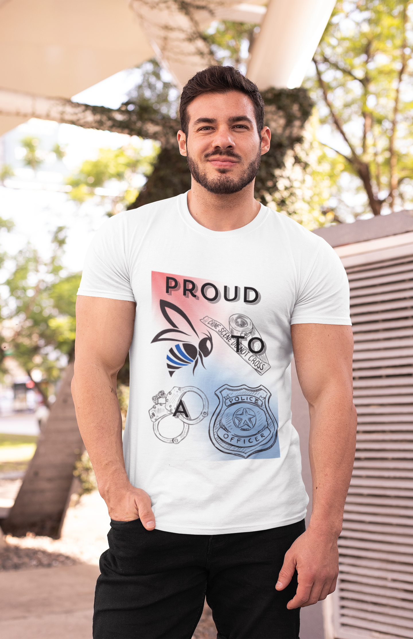 Proud To Bee A Police Officer- Unisex Premium t-shirt
